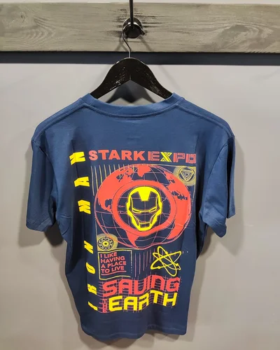 Iron Man Saving Earth T Shirt (Large)